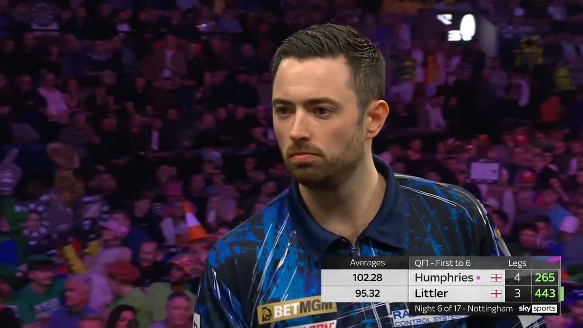 THAT IS HUGE FROM LITTLER!! A 164 checkout from the World Champion to break back AGAIN and makes Humphries pay! Back level at 4-4! 📺 #PLDarts25