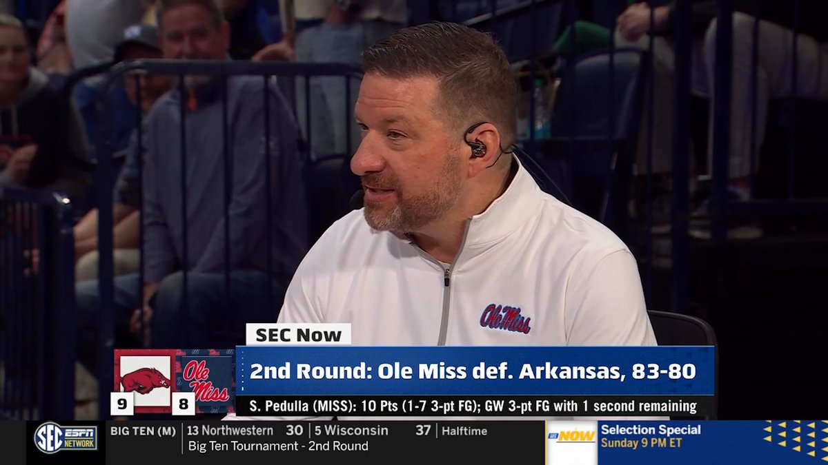 "We actually came here to win this tournament, not just get to the third round. ... We're working towards a championship here." Chris Beard on Ole Miss Men’s Basketball's thrilling win over Arkansas.