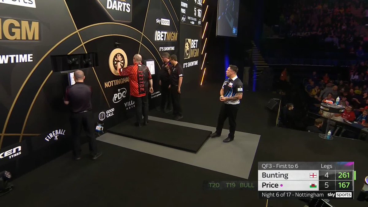 BUNTING IS PRICED OUT! ❌ Gerwyn Price has too much for Stephen Bunting as he reaches the Semi-Finals in Nottingham. A huge win for The Iceman 🧊 📺 #PLDarts25