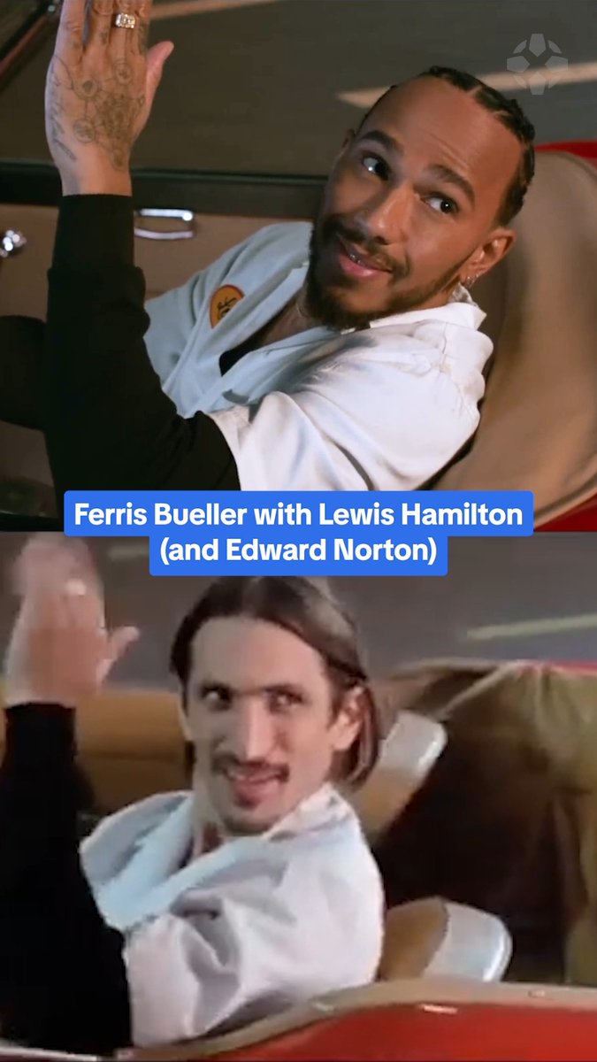 Lewis Hamilton & Ed Norton recreated this scene from Ferris Bueller's Day Off.