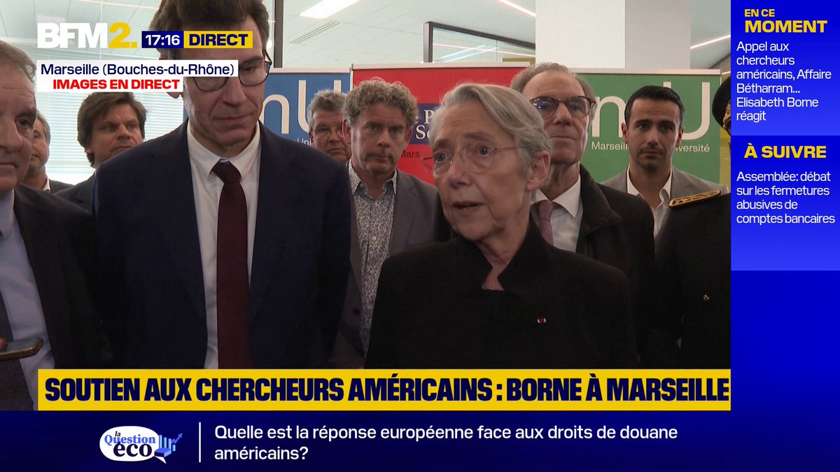 💬"Qu'ils puissent trouver en France et en Europe une terre propice de cette recherche libre" Élisabeth Borne veut permettre le retour des chercheurs menacés par les politiques de Donald Trump