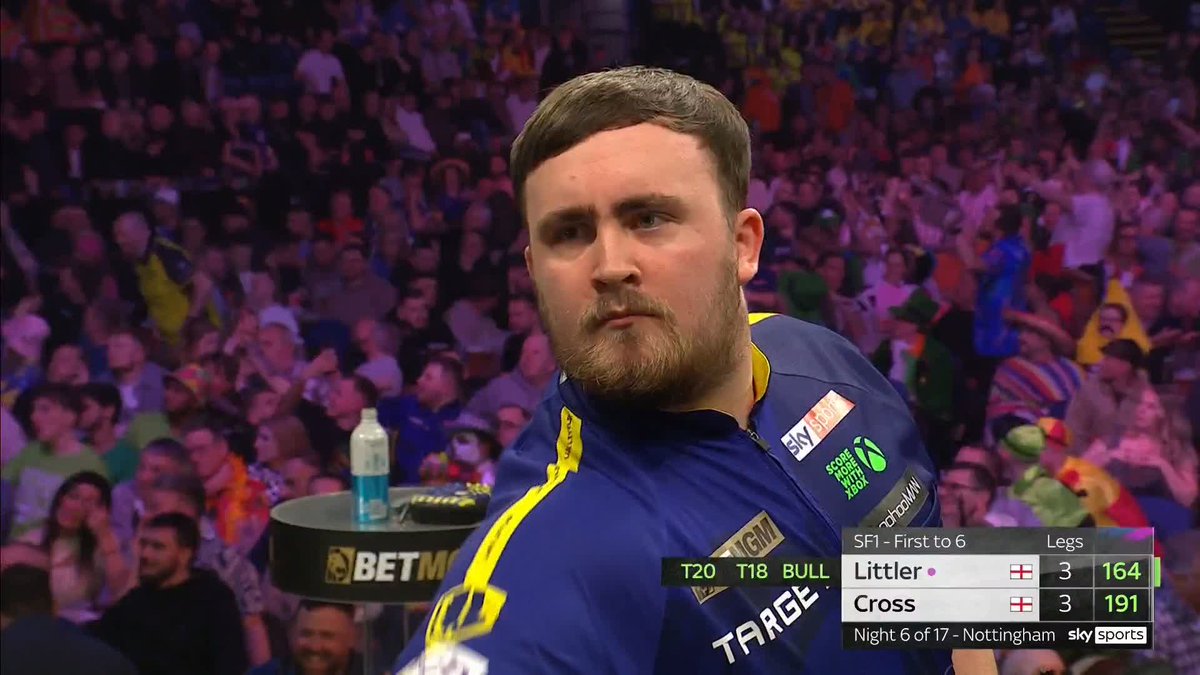 "I can't believe what I am seeing" ‼️ Another bullseye finish from Littler, this time a 164 checkout 😱