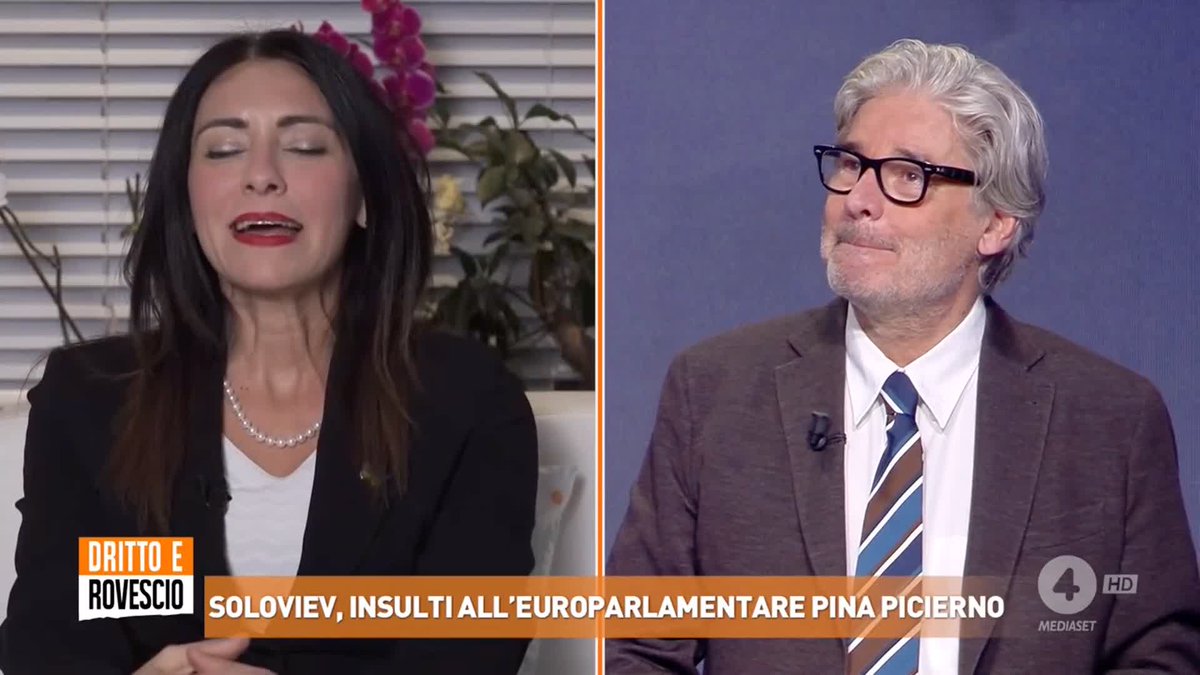 Le minacce del conduttore Soloviev all'europarlamentare Pina Picierno. "Le intimidazioni non mi fanno paura e mi troveranno sempre dalla parte della difesa della democrazia" Ora a #DrittoeRovescio in diretta su #Rete4 e in streaming su Mediaset Infinity