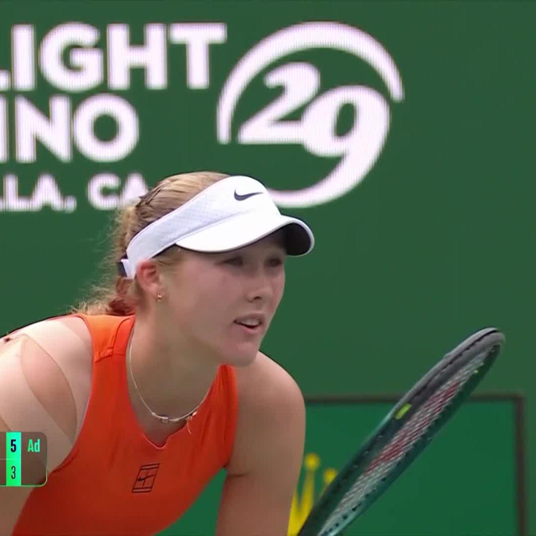 Sky’s the limit 🌠 Mirra Andreeva delivers a stunning performance to knock out Svitolina 7-5, 6-3 and storm into the Indian Wells semifinals! #TennisParadise