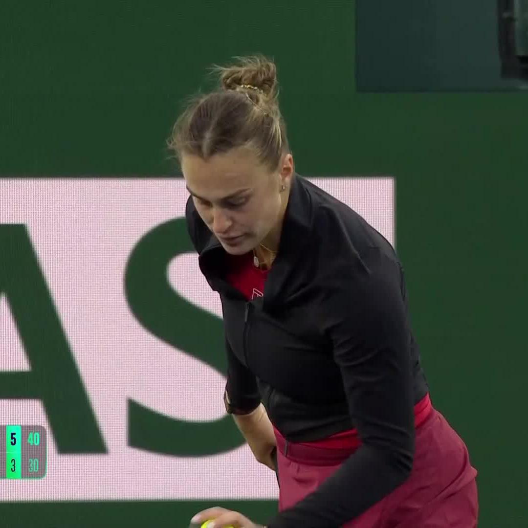 SAVING THE BEST FOR LAST 😤 Sabalenka Aryna emphatically seals her way into the last four of Indian Wells, taking out Samsonova 6-2, 6-3! #TennisParadise
