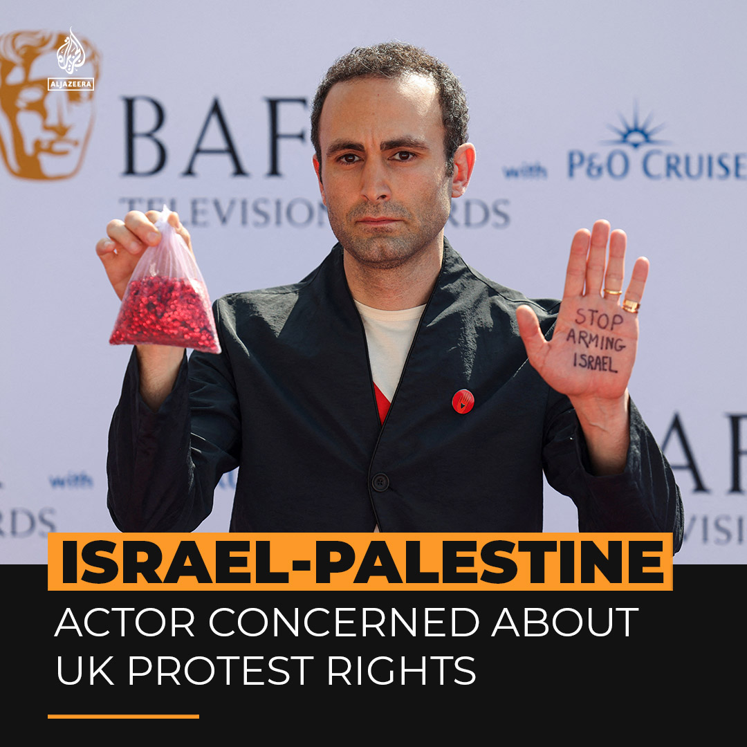 British actor Khalid Abdalla told Al Jazeera he’s concerned about the erosion of the right to peaceful protest in the UK after police summoned him over a march in support of Palestine.
