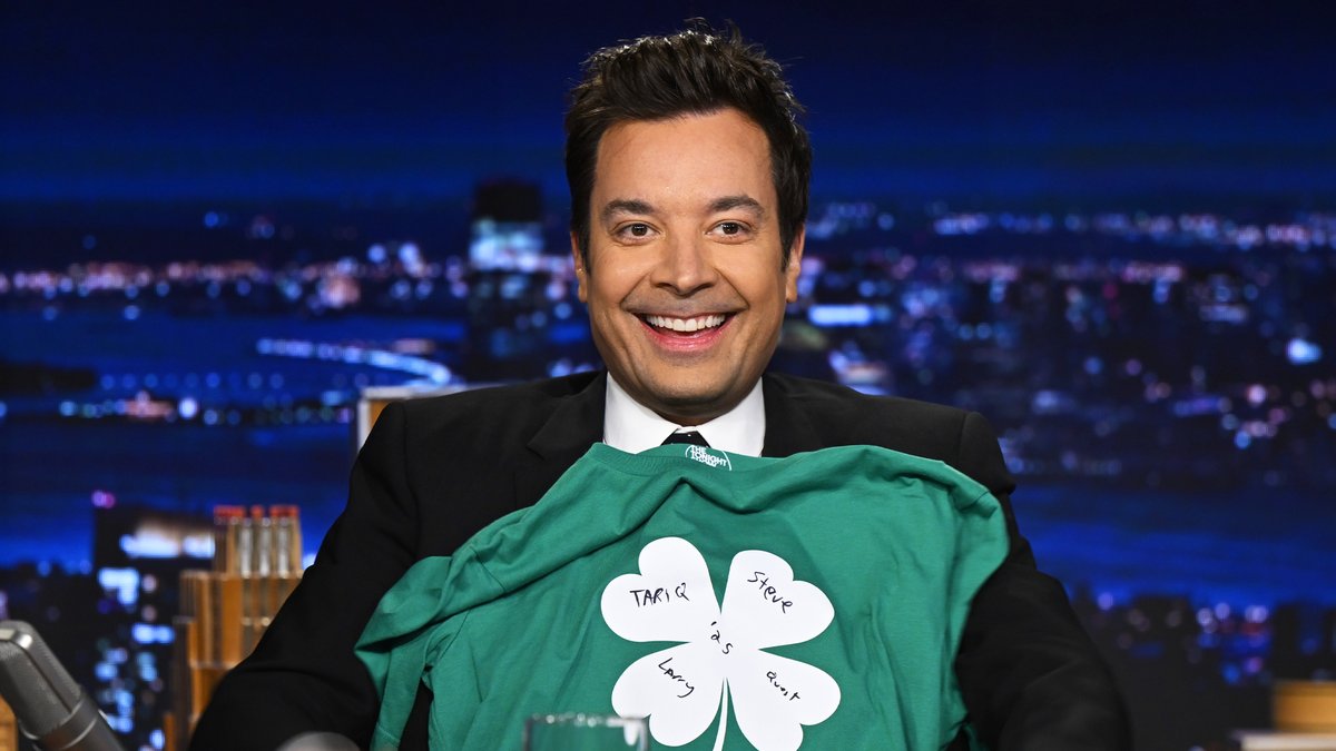 There's no better way to celebrate St. Patrick's Day than with our limited edition Tonight Show t-shirt, sweatshirt and pint glass! 🍀 #FallonTonight Shop now: