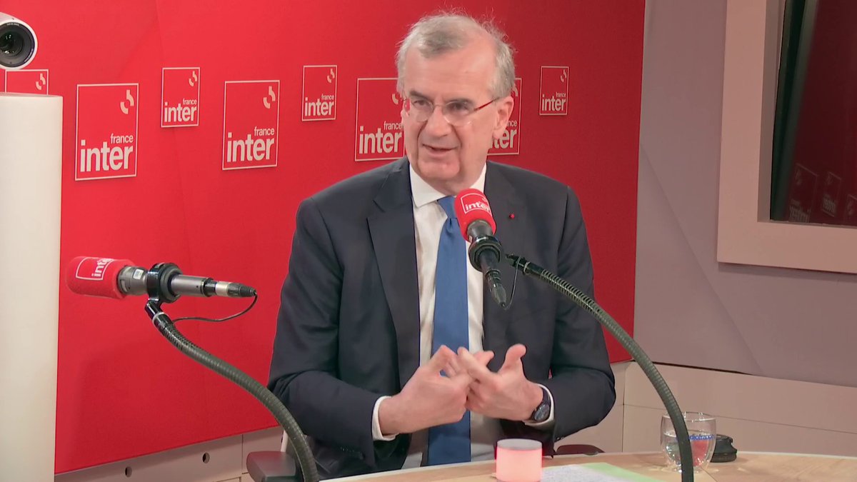 François Villeroy de Galhau, gouverneur de la Banque de France : "Ce qui est bon, et solide, c'est la victoire en cours contre l'inflation, qui est revenue autour de 1% en France." #le69Inter