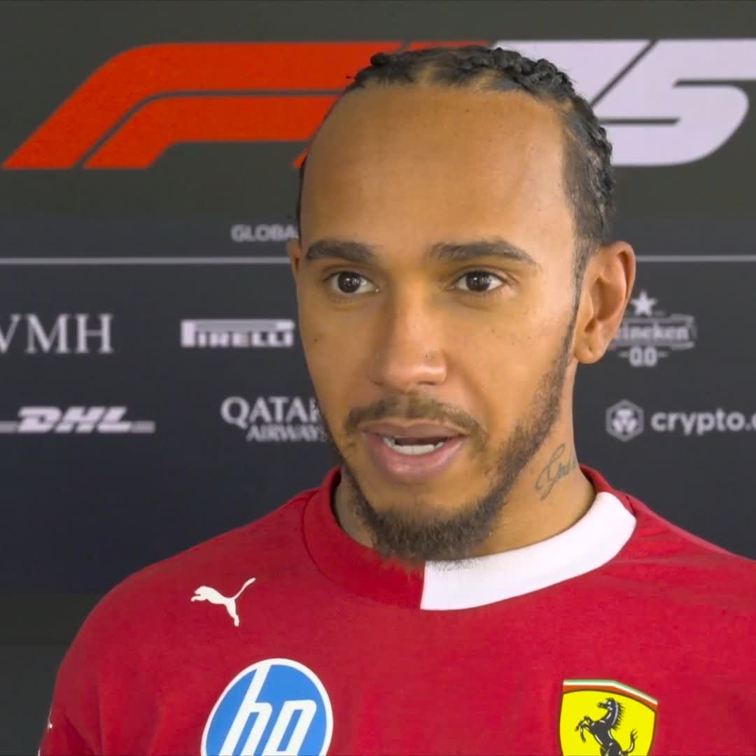 "The car felt so much different to what I've ever experienced coming to this track" 💬 Lewis Hamilton discusses his first practice outings with Ferrari 🤔
