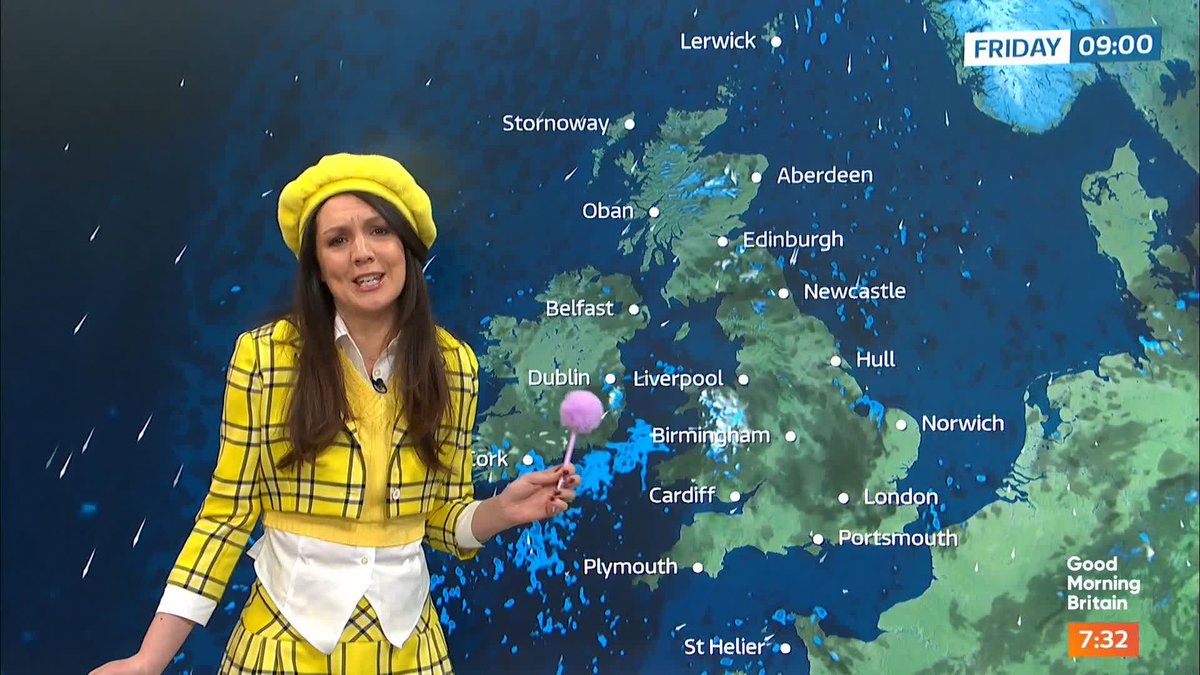 Clueless mega fan @lauratobin1 delivers a very special weather forecast.