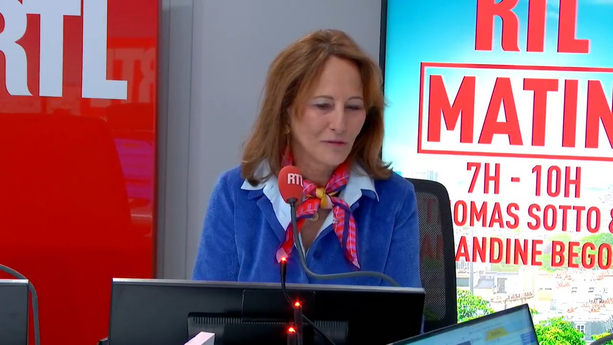 "Cette affiche est abominable ! Non, LFI n'est pas antisémite ou alors il faut saisir les tribunaux" Ségolène Royal face à Antonin André dans #RTLMatin avec Amandine Bégot et Thomas Sotto