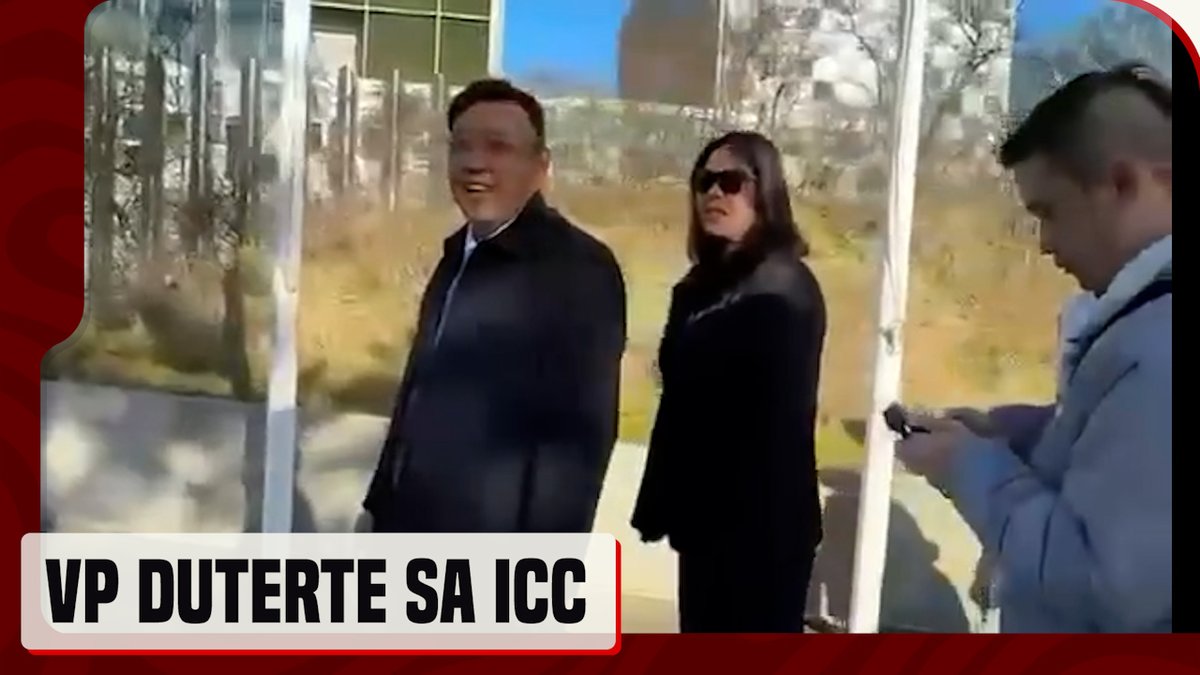 Dumating na si Vice Pres. Sara Duterte sa detention center ng International Criminal Court #ICC sa The Hague, The Netherlands. Kasalukuyang nakadetene rito ang ama niyang si dating pangulong Rodrigo Duterte. #News5 | via One News, Gretchen Ho