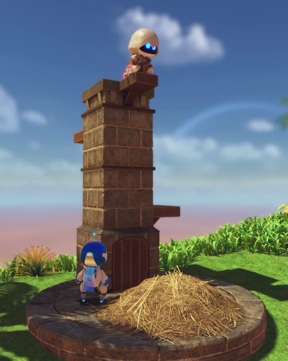 Parfois, il faut savoir se lancer et faire un saut de la foi... 🤭 Dites bonjour à Ezio qui fait son arrivée dans Astro Bot ! 🤖
