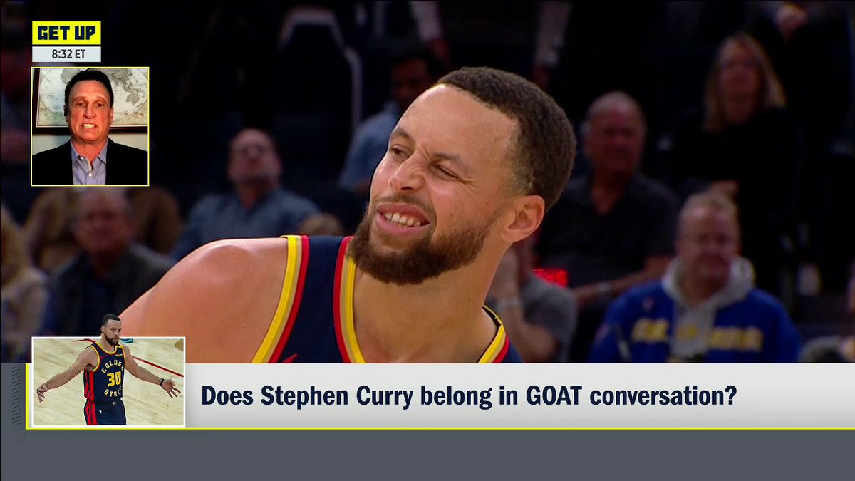 "I don't think it's crazy. [Steph's] a revolutionary player." 👀 @legsespn and @espngreeny on if Stephen Curry belongs in the GOAT conversation 🤔