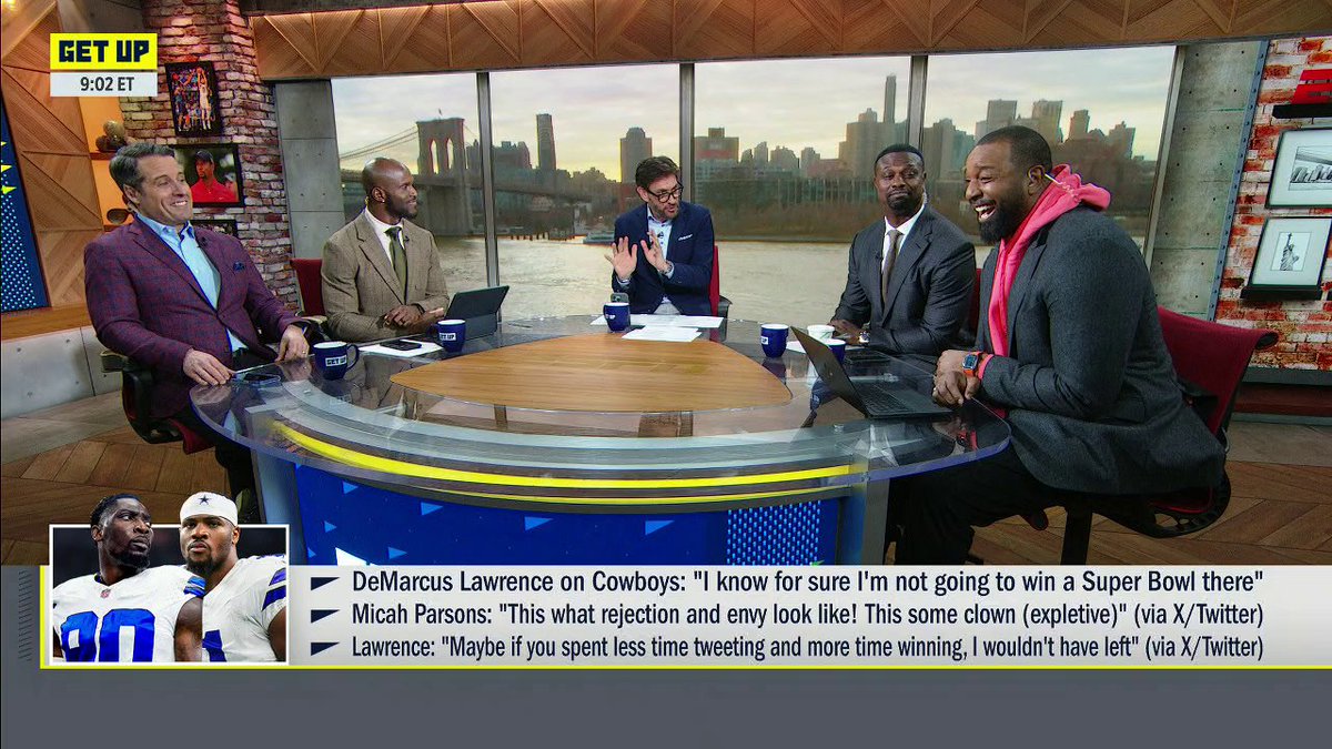 "I had to leave the Dallas Cowboys to win my damn championship." 😅 Chris Canty on why he sides with DeMarcus Lawrence following his recent comments about Micah Parsons 👀
