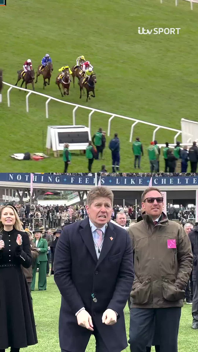 The agony 😩 East India Dock's trainer James Owen going through it all after the JCB Triumph Hurdle