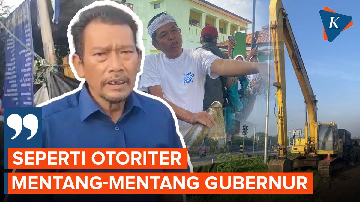 Kepala Desa Srijaya menyebut Gubernur Jawa Barat menjalankan pemerintahan seperti otoriter. Pernyataan ini disampaikan karena menurutnya pembongkaran bangunan liar di wilayah Jawa Barat yang tak sesuai SOP. / #DediMulyadi #KadesSrijaya