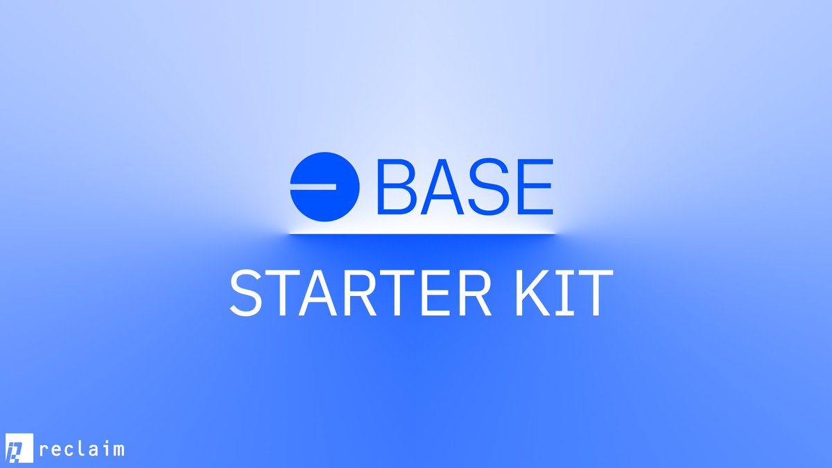 At Reclaim, we focus on getting access to verified data from any website using zkTLS ( web proofs ) We’ve now made a Base Starter Kit so that Based Builders can access previously unavailable data points and head into prod in 10 minutes! Get started: