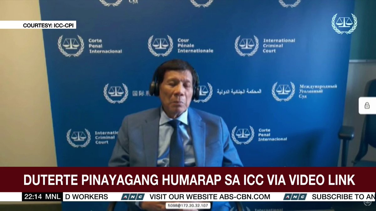 The International Criminal Court’s Pre-Trial Chamber I denies two motions made by the camp of former president Rodrigo Duterte. In denying the motions, Presiding Judge Iula Motoc explains that Duterte’s initial appearance at the chamber is only preliminary in nature.
