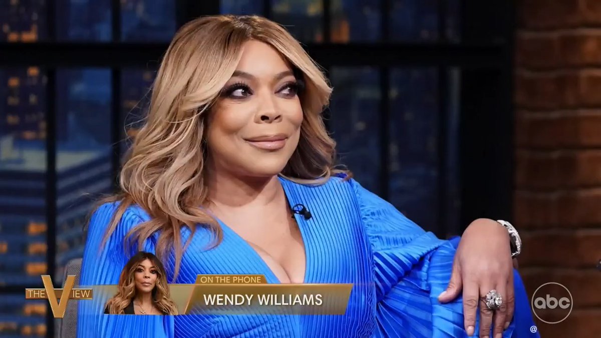Wendy Williams phones in for an interview on The View.