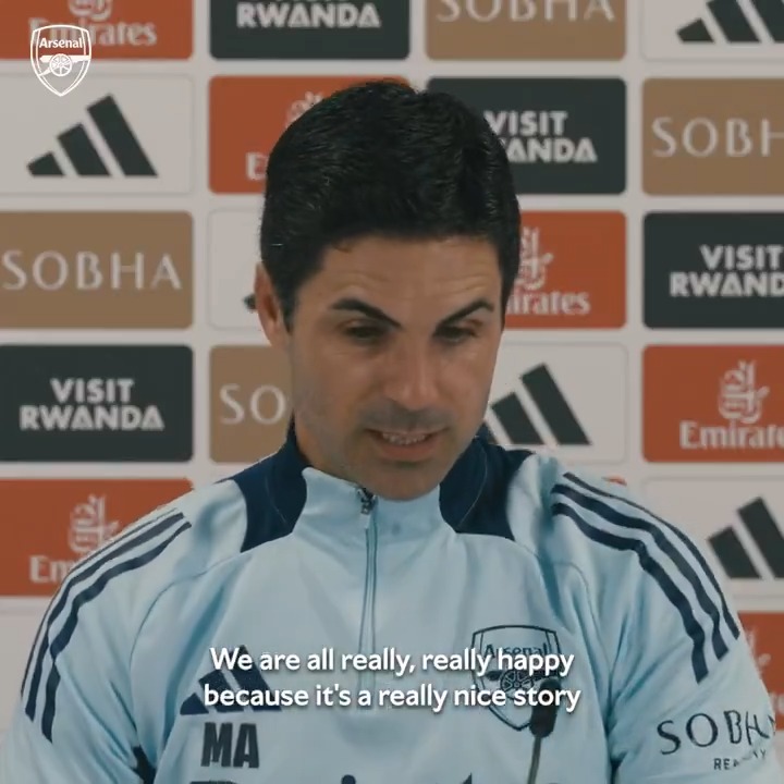Ready to represent 🏴󠁧󠁢󠁥󠁮󠁧󠁿 Mikel Arteta is full of pride following Myles Lewis-Skelly's England call-up 🦁