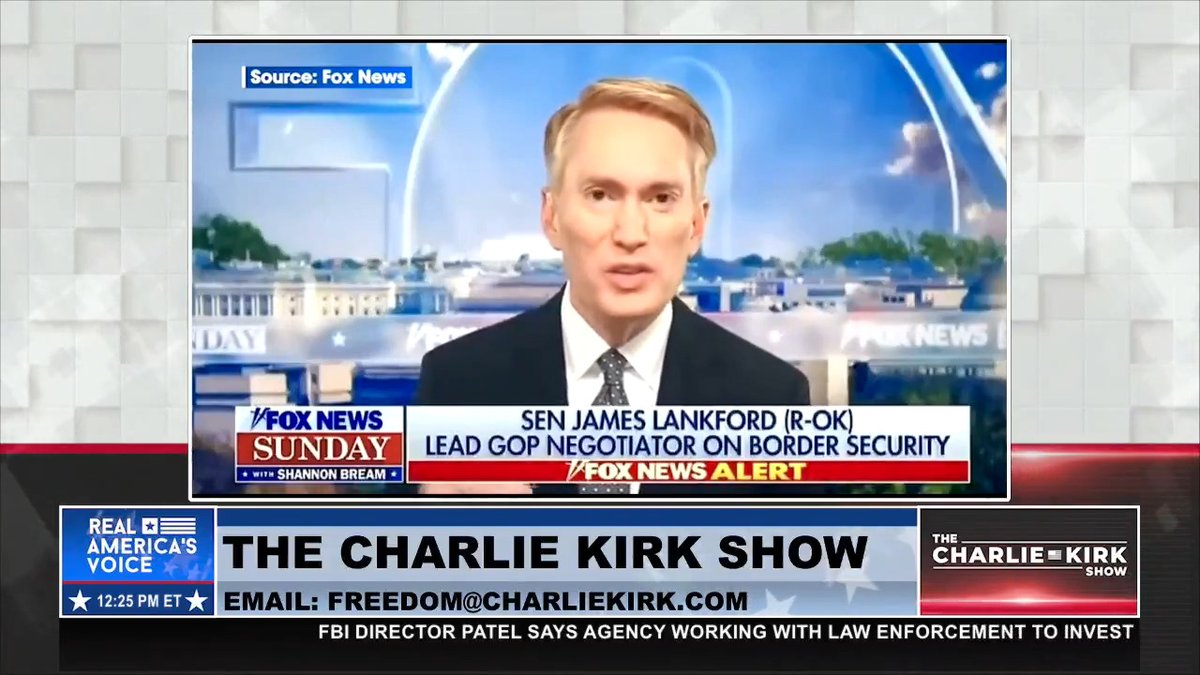 WATCH OUT JAMES LANKFORD: CHARLIE KIRK PUTS REPUB. ON BLAST OVER BORDER CRISIS "Wrong, we will never forget, you are a liar, James Lankford!" Charlie Kirk