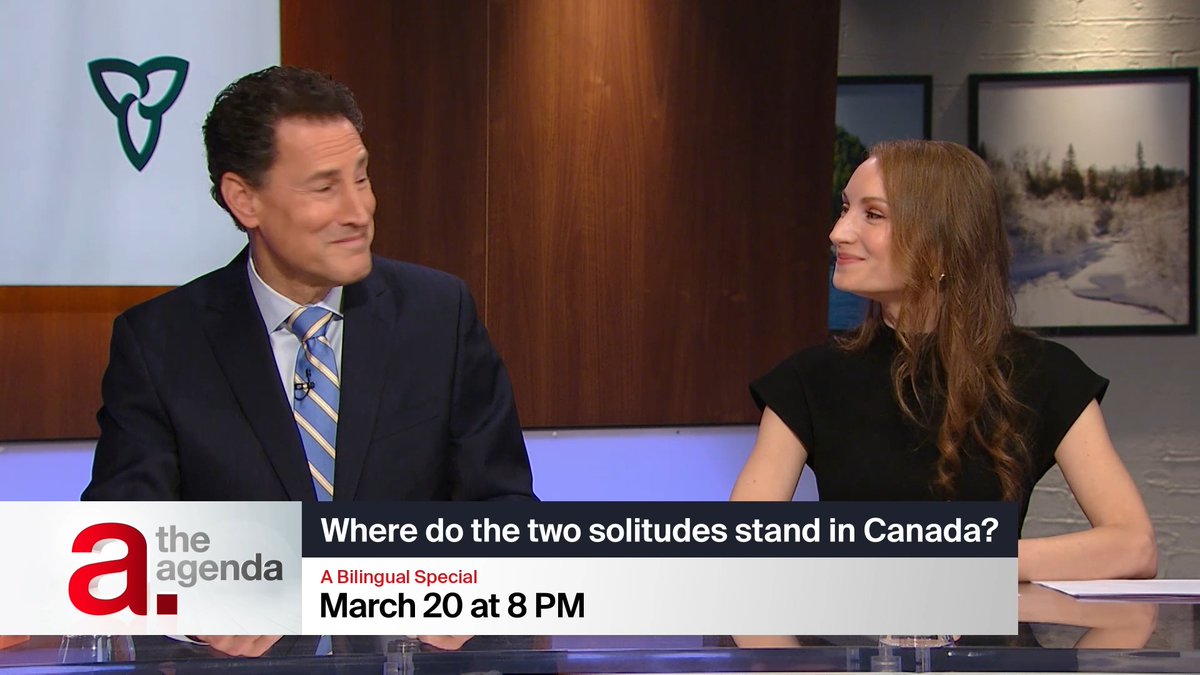 TVO and TFO are coming together for a first-of-its-kind bilingual special exploring Canada’s Francophone and Anglophone communities. Hosted by Steve Paikin & Sandra Padovani , the program is inspired by the novel Two Solitudes, celebrating its 80th anniversary in 2025. Guests include Yann Martel (Life of Pi), columnist Tasha Kheiriddin 🇨🇦🇬🇱🇺🇦, and academics Stéphanie Chouinard and Serge Dupuis. Watch on March 20 at 8 pm & 11 pm! #InternationalDayOfFrancophonie