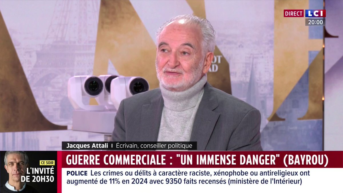 "Il faut s'attendre au pire" déclare Jacques Attali (Jacques Attali) au sujet Donald Trump et Elon Musk ▶️ Face à ✦ Margot Haddad ✦