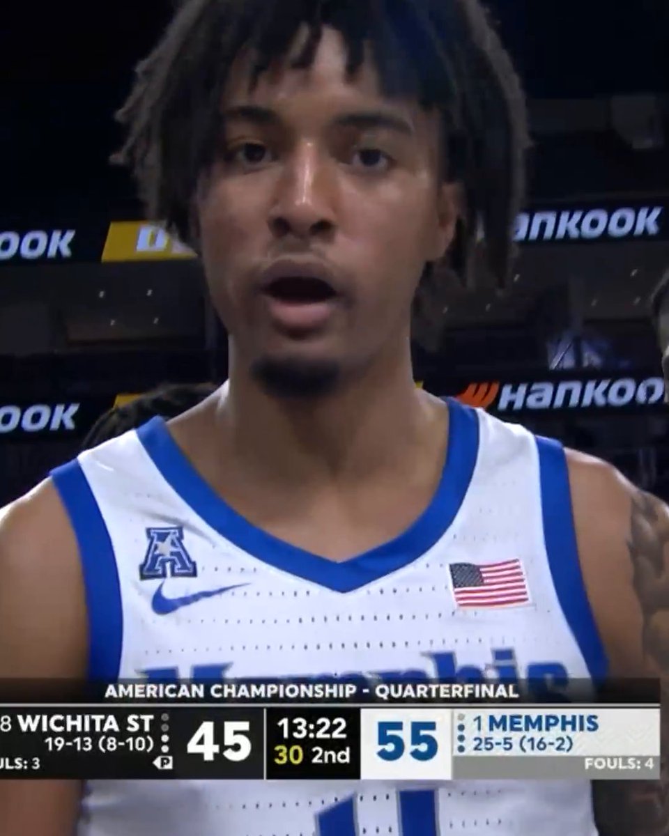 Memphis beats Wichita State in a thriller‼️ PJ Haggerty went off for 42 points, tied for the most-ever in an American Tournament game 😤