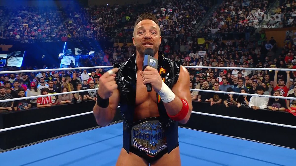 .LA Knight has all of Barcelona saying... YEAH! 🗣️ #SmackDown
