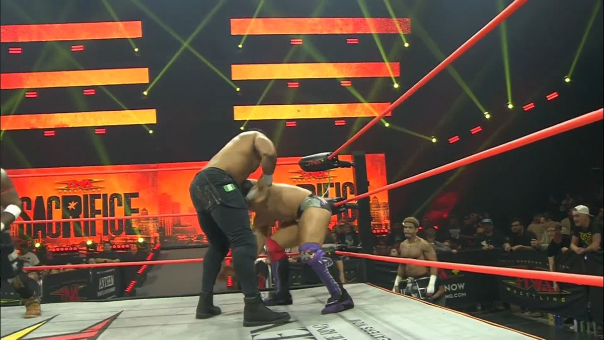 .CHASINGR8NESS uncorks a violent elbow to drop Ace Austin 🤘🏼♠️ エース・オースティン. WWE NXT Watch #TNASacrifice on TNA+: