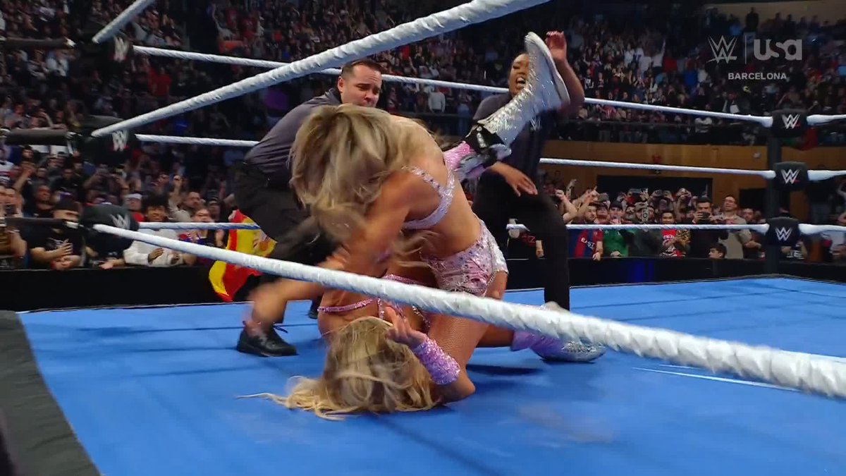 Set your clocks! It's officially Tiffy Time in Barcelona ⏰✨ Tiffany Stratton #SmackDown
