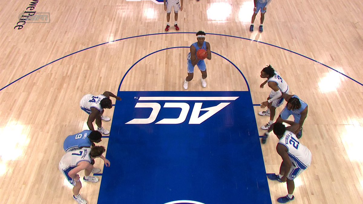 UNC was called for a lane violation on the potential game-tying free throw 😳 Duke won the game to advance to the ACC tournament final.