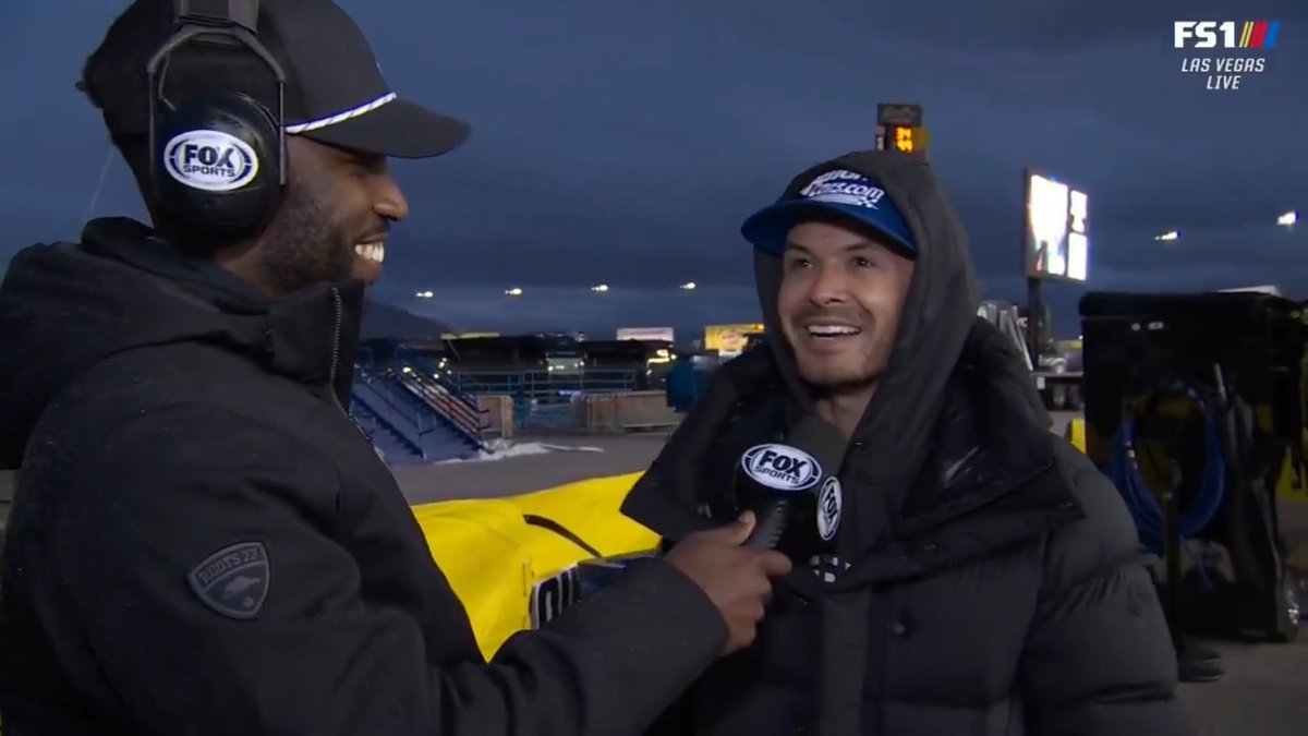 You never know who you’ll run into during a rain delay. We catch up with Kyle Larson in Vegas. #NASCARonFS1