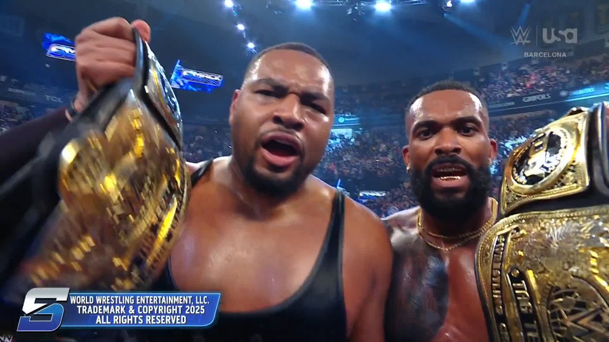 WHAT A MATCH! The Street Profits are your NEW WWE Tag Team Champions! 👏👏👏 #SmackDown
