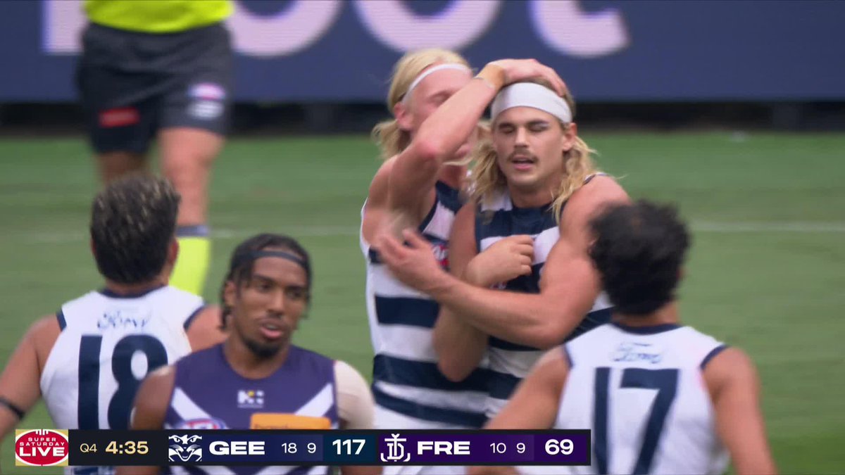 A goal to go with 32 touches in his first game in the hoops 😻 Bailey Smith is BACK. #AFLCatsFreo