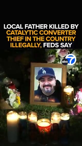 An Inglewood father is murdered after confronting catalytic converter thieves. Now, prosecutors say one of his suspected killers was in the country illegally after being deported in 2013, and had been arrested for a felony in 2023. Tonight at 11 from ABC7.