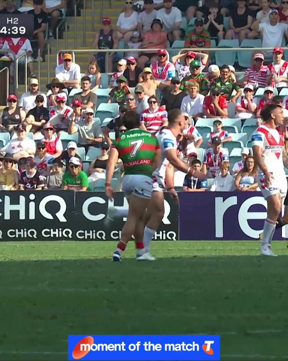Humphreys slots the field goal! #NRLDragonsSouths Telstra Moment of the Match