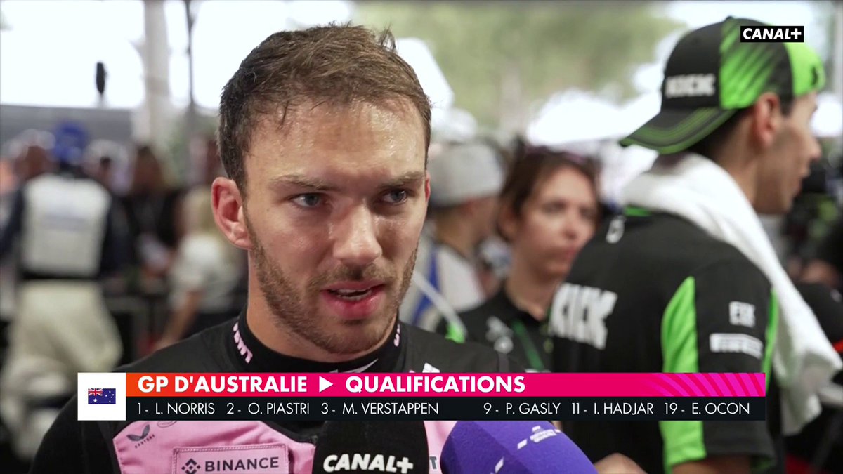 🎙️"Si vous pouvez danser cette nuit pour que la pluie arrive demain..." 💃 Pierre Gasly compte sur vous 🫵 Il s'élancera 9e pour le premier Grand Prix de la saison ! #AustralianGP #F1