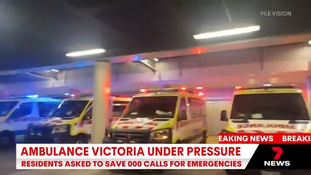 BREAKING: Ambulance Victoria has just put out an urgent alert warning its facing extreme demand tonight across Melbourne and Greater Geelong. #7NEWS