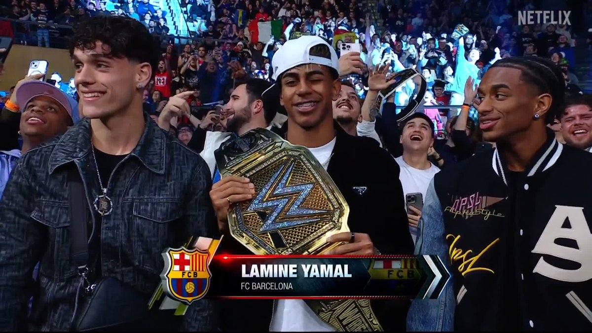 No os imagináis lo que siento como culé y fan de WWE al ver al jodido Lamine Yamal con ese título. Me vuelvo completamente LOCO.