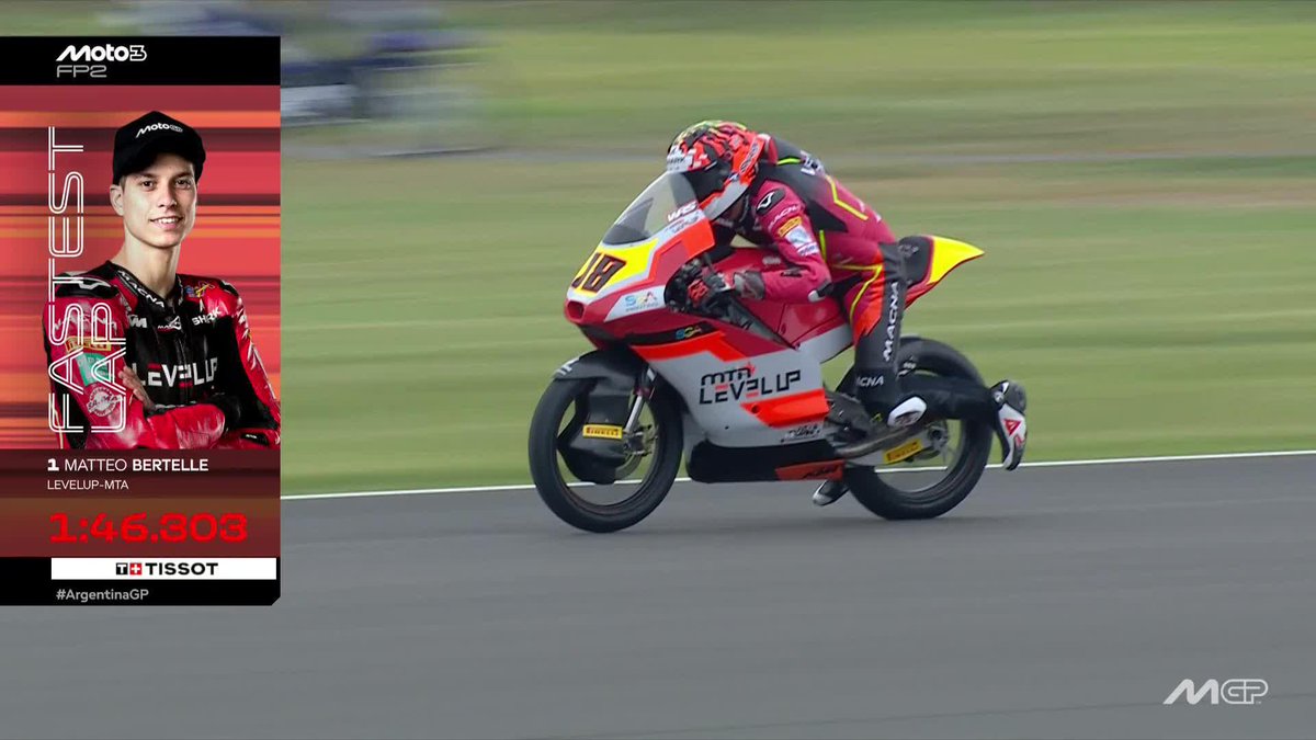 A proper stunner from Bertelle in #Moto3 FP2! 👏 #ArgentinaGP 🇦🇷
