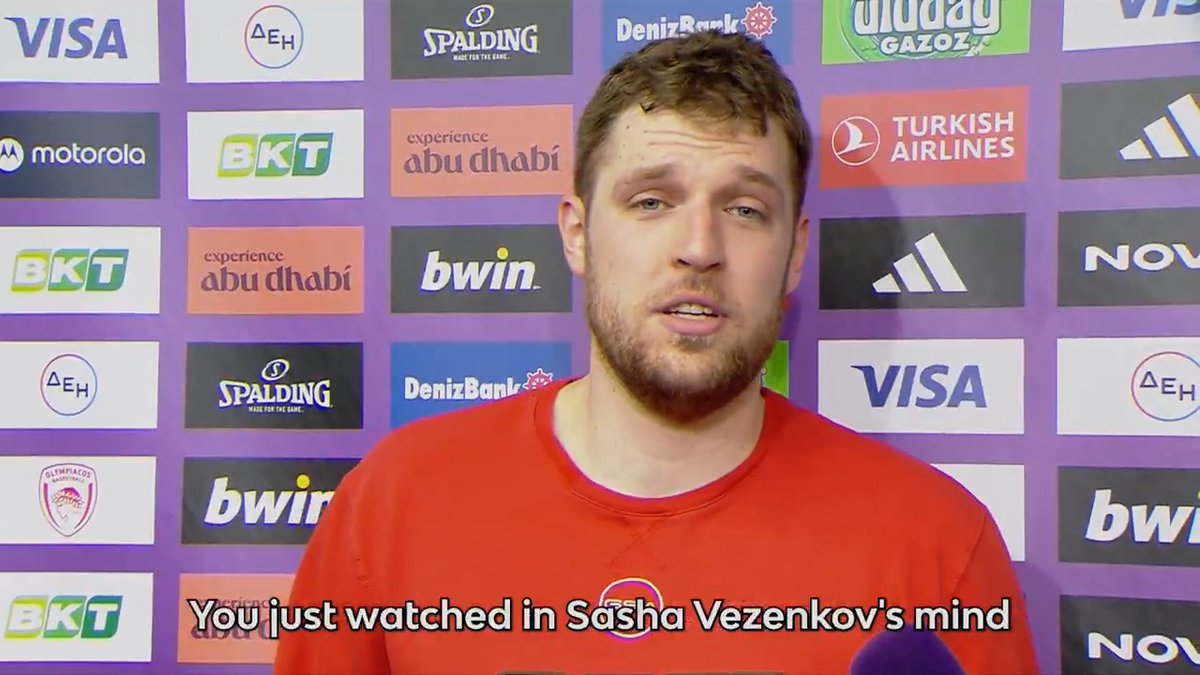 Inside the Mind of Sasha Vezenkov 🧠 The Olympiacos B.C. superstar talked us through what was running through his head as he hit the first three of the game and set the tempo in the Greek Derby 🥶 #RivalrySeries I #EveryGameMatters