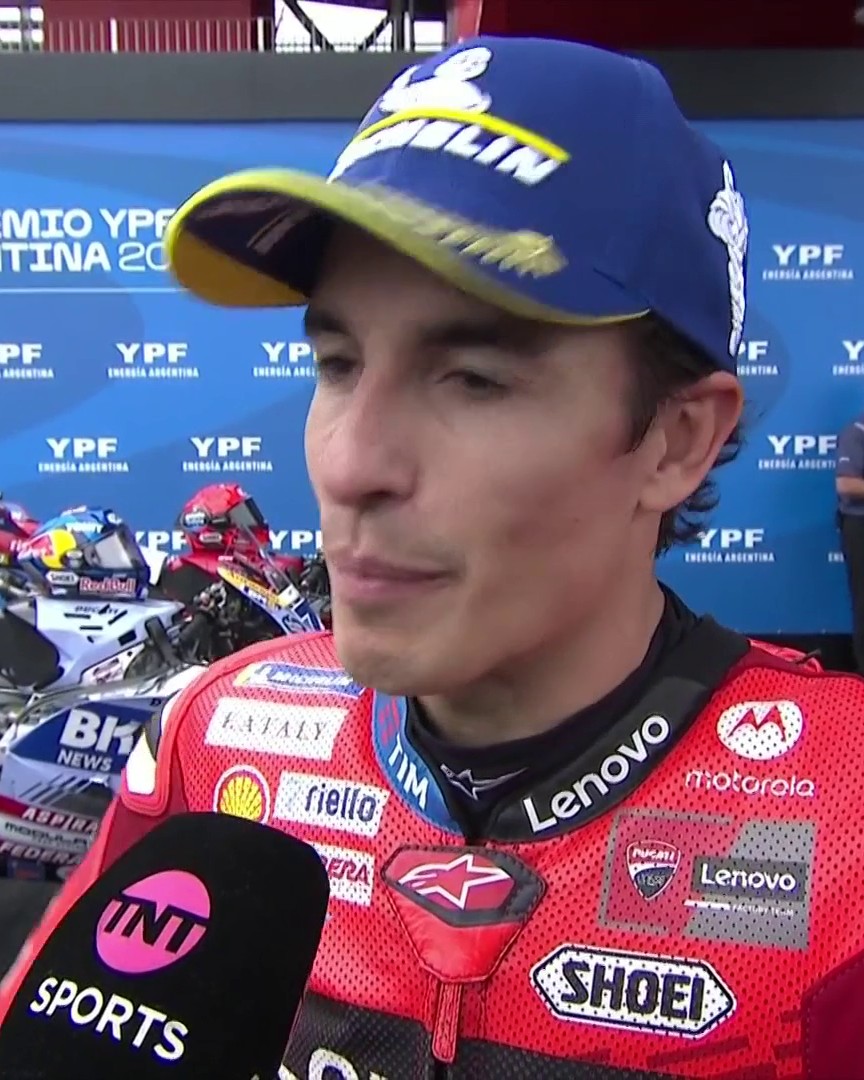 "I told you yesterday that [1m36s] was possible!" 😂 Marc Marquez is calling the shots and delivering in Termas 🎯 🎙️Natalie Quirk | #MotoGP | #ArgentinaGP | Live on TNT Sports and Discovery+