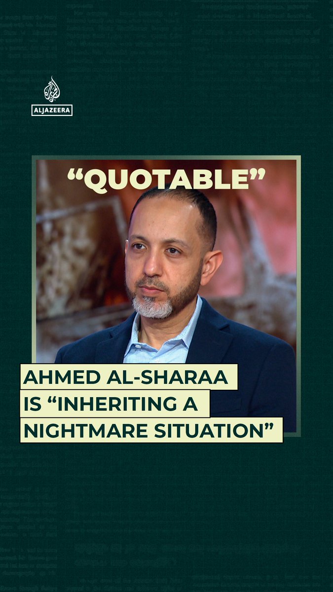 Mohamad Elmasry, a professor at the Doha Institute for Graduate Studies, talks about the challenges that Syrian President Ahmed al-Sharaa is facing.