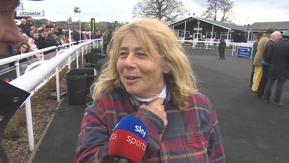 Lovely interview! ❤️💙 Sara Bradstock celebrates Midlands Grand National victory for Mr Vango...