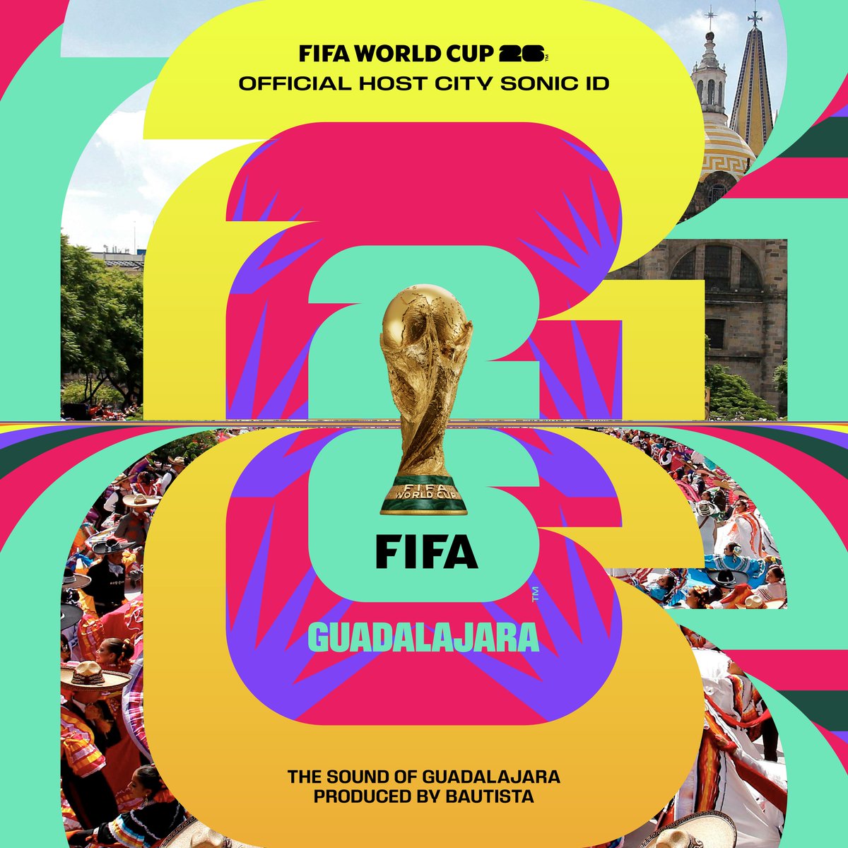 🎵 Guadalajara's very own. 🇲🇽 FIFA World Cup 26 Guadalajara™'s official #WeAre26 Sonic ID is here, featuring local-talent Bautista!