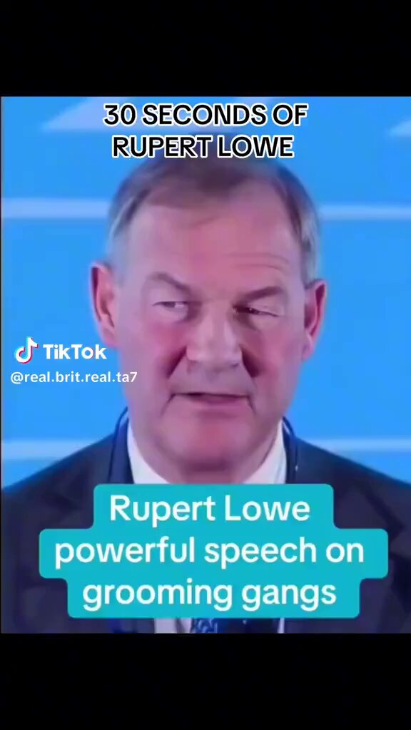 🚨🏴󠁧󠁢󠁥󠁮󠁧󠁿Rupert Lowe's speech broke viewership records: The mass rape of young white girls by Pakistani men will remain a rotten stain in our country's history. I want deportation for the rapists and their family members.