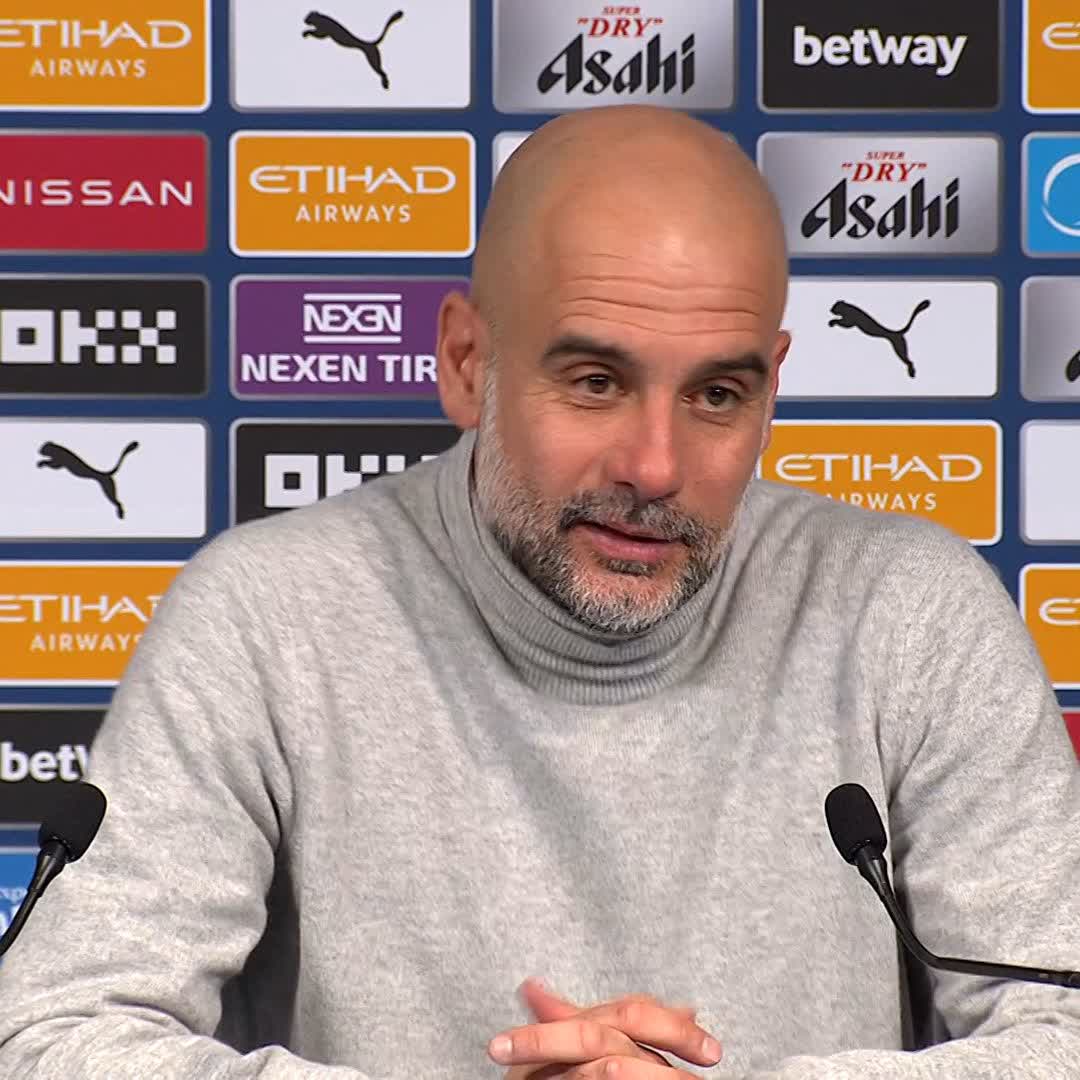 "If he doesn't jump, he can break his leg" 😳 Pep Guardiola defends Jeremy Doku after he was booked for simulation 🟨