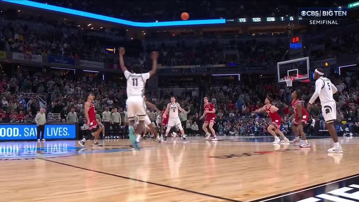 WISCONSIN HOLDS ON! Wisconsin Basketball gets a stop in the closing seconds and advances to the @BIgTen championship game 🔥